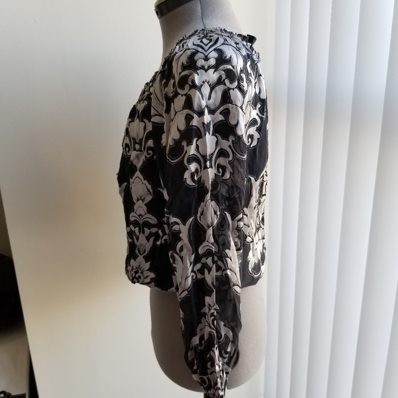 White House Black Market, Silk tassel front blouse, size S - Picture 3 of 12